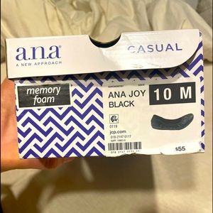 Ana Joy Black Ballet Flats with Memory Foam